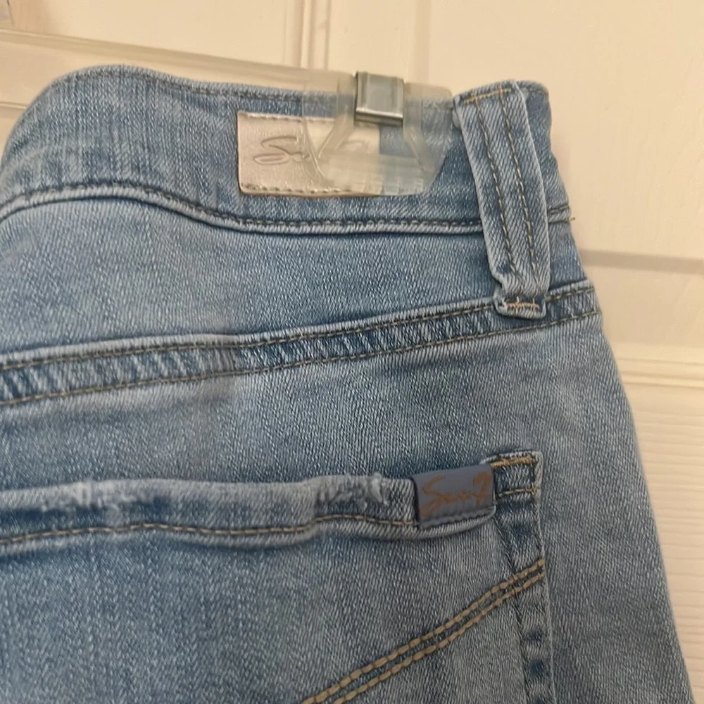 Women Seven Denim Distressed Shorts - Picture 9 of 12